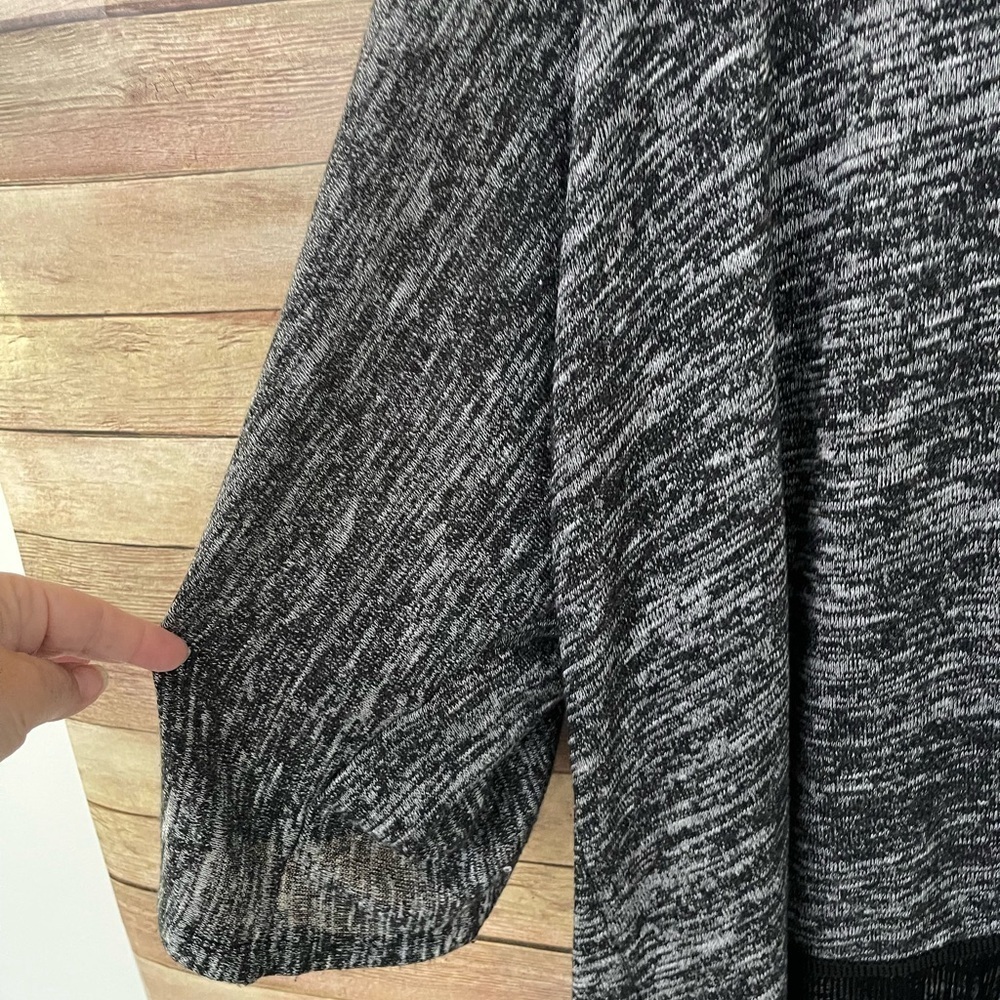 French Laundry Women’s Black And Gray Fringe Cardigan Sweater Plus Size: 1X - Picture 10 of 10